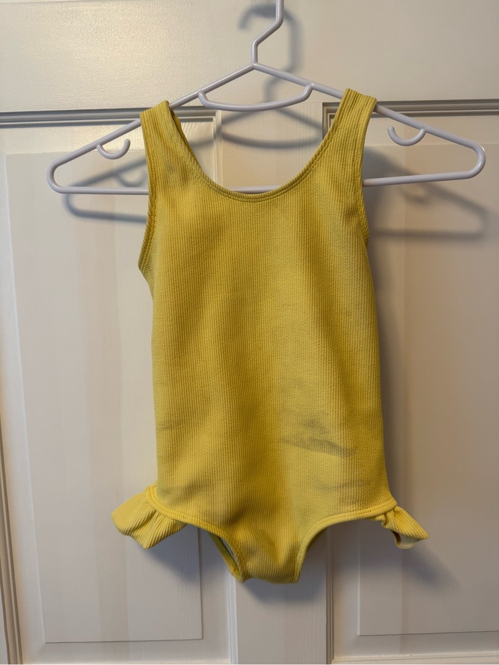 Girls' Sunny Yellow Ribbed One-Piece Bodysuit